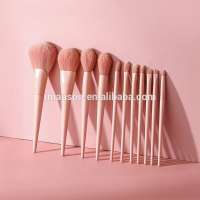 11PC Beauty Tool Private Label Pink Makeup Brushes Set